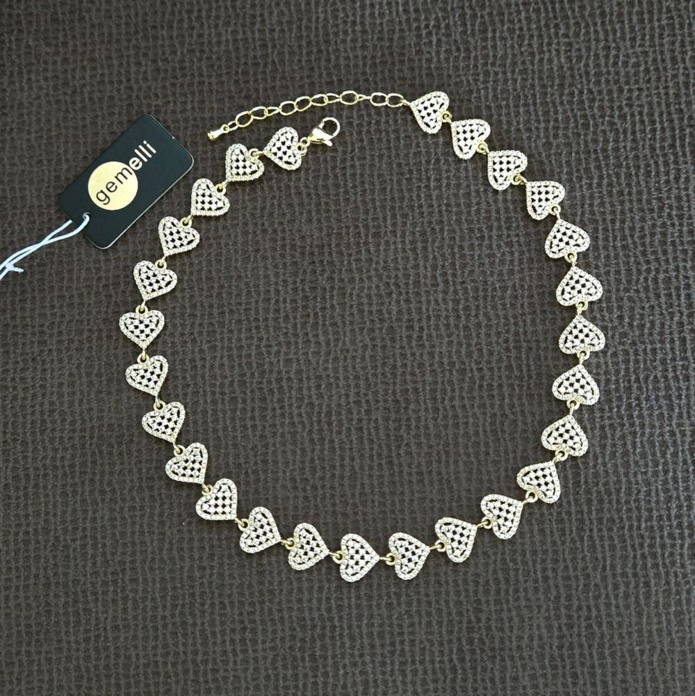 Gemelli👭 "Rebecca" Gold Hearts💛 Necklace - NWT